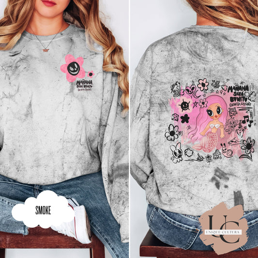 Rosa Sirena | Bichota Season | Manana Sera Bonito | Unisex Color Blast Crewneck Sweatshirt | KaRoL G Tour | Concierto | Concert | 2023