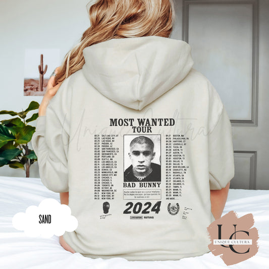 Nadie Sabe Lo Que Va Pasar Manana Tour | Bad Bunny | Bad Bunny Merch| Most Wanted Tour Merch| Hoodie | Gift For Bad Bunny Fan | Benito 2024